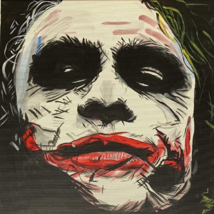 Joker arca vászonra festve