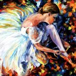 színes balerina festmény
