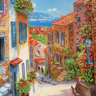 mediterrán hangulatú városkép