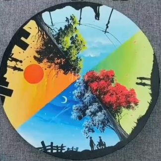négy részre osztott festmény