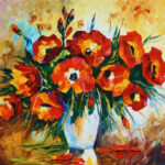 a kép tartalma: asztal, váza, tulipánok